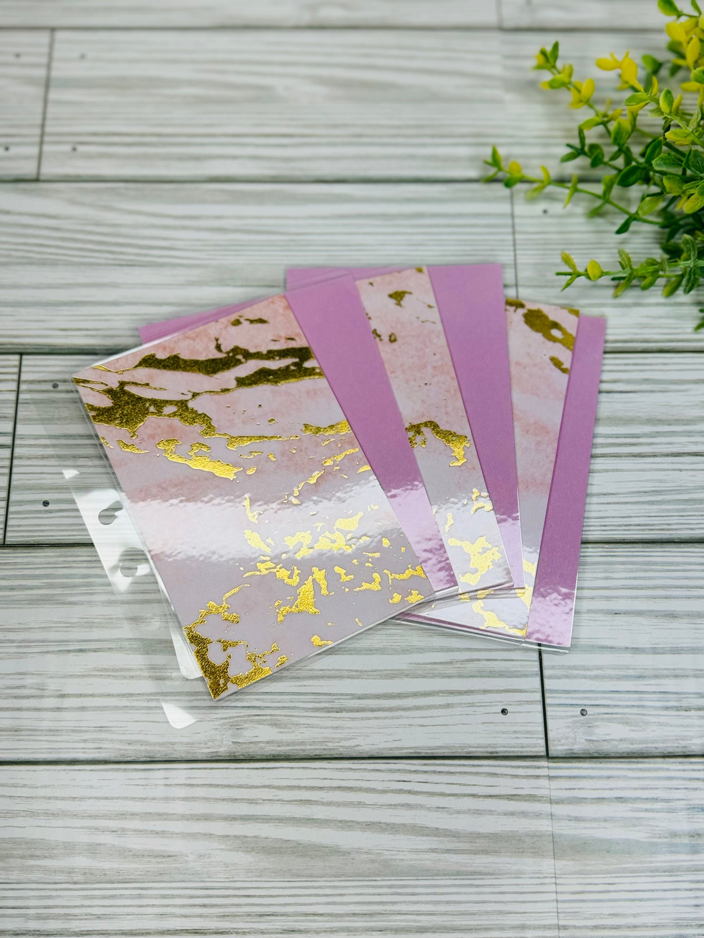 A6/A7 Peachy Pink Marble Cash Envelopes