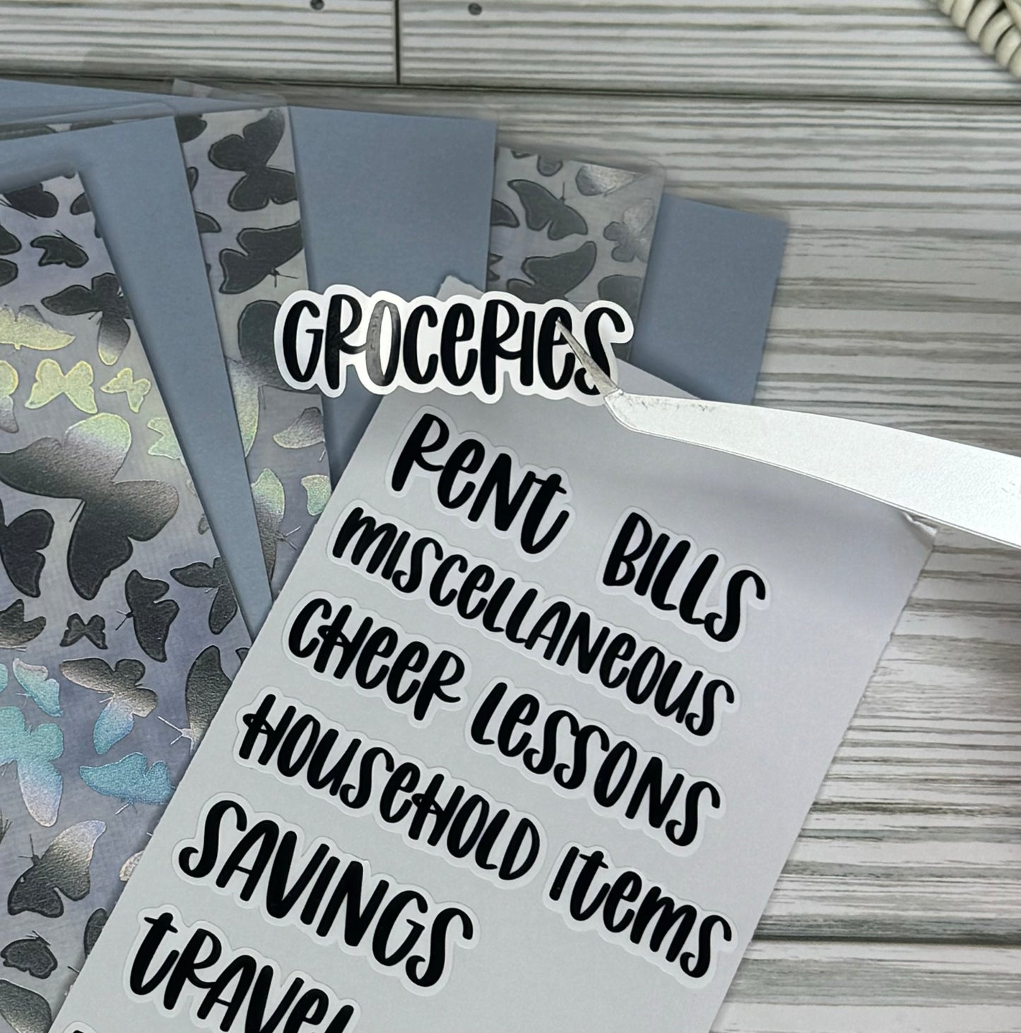 A7/A6 Butterflies Cash Envelopes