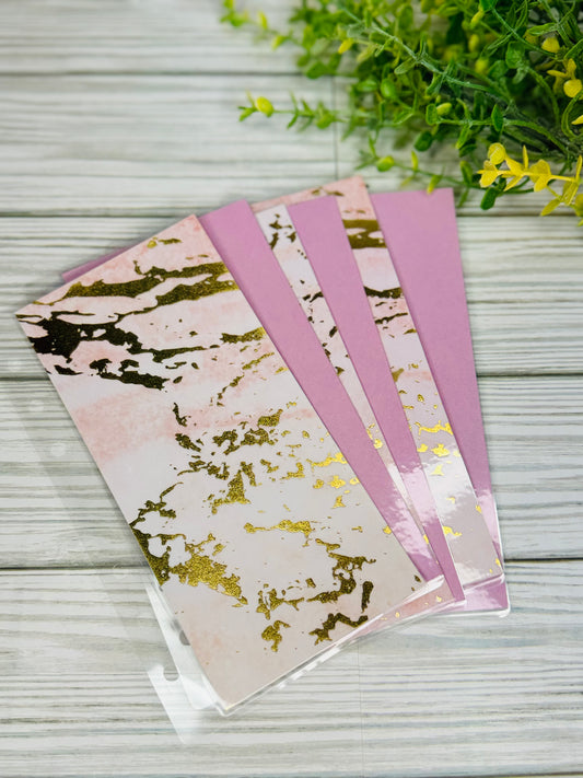 A6/A7 Peachy Pink Marble Cash Envelopes