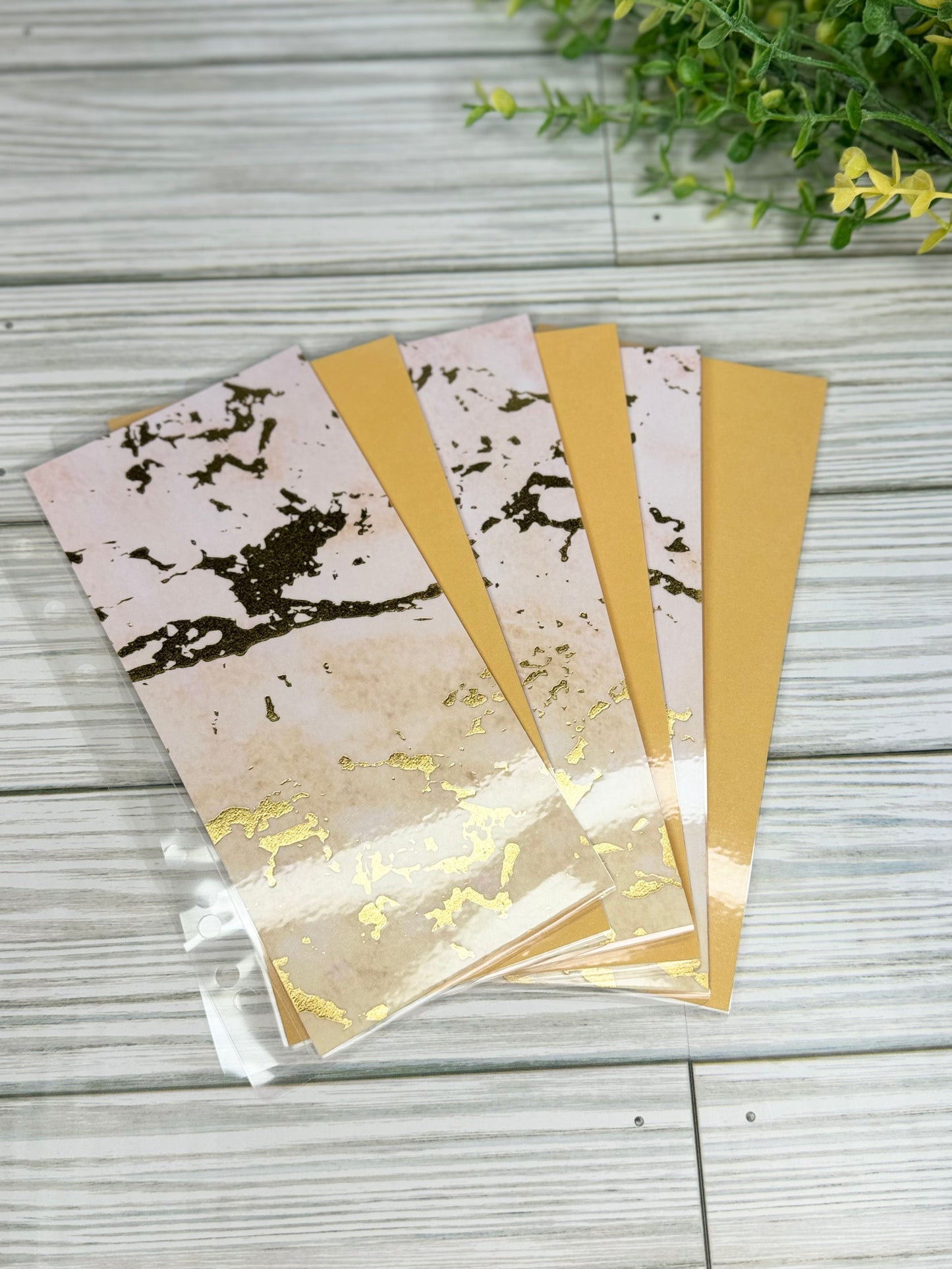 A6/A7 Yellow Marble Cash Envelopes