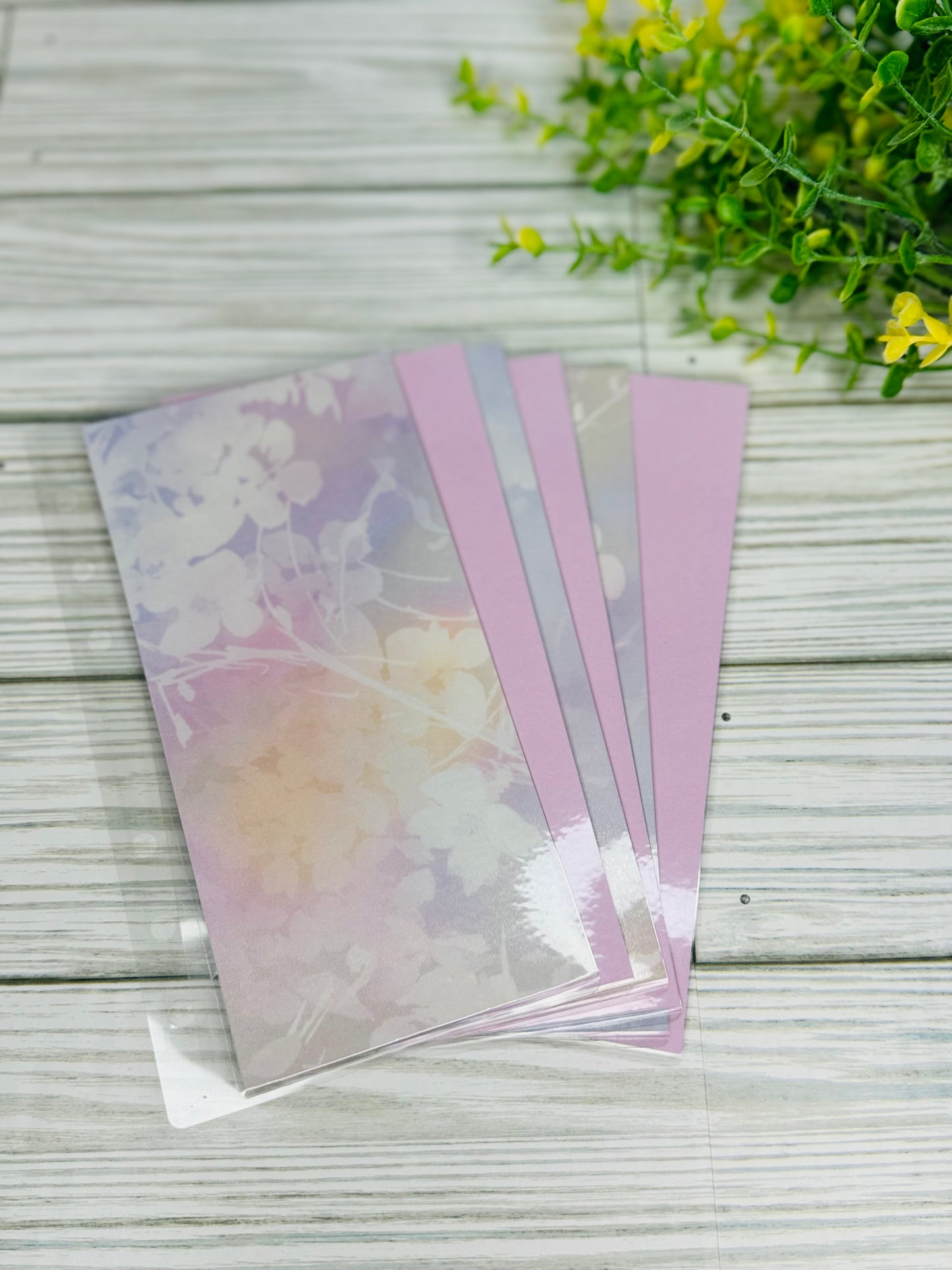 A6/A7 Water Color Leaves  Cash Envelopes