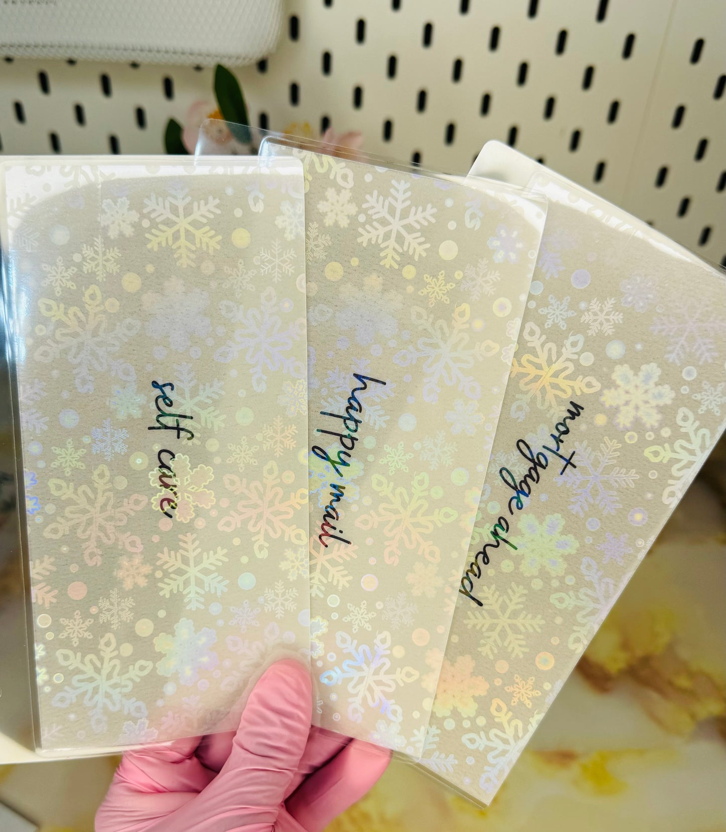 Winter holo cash envelopes